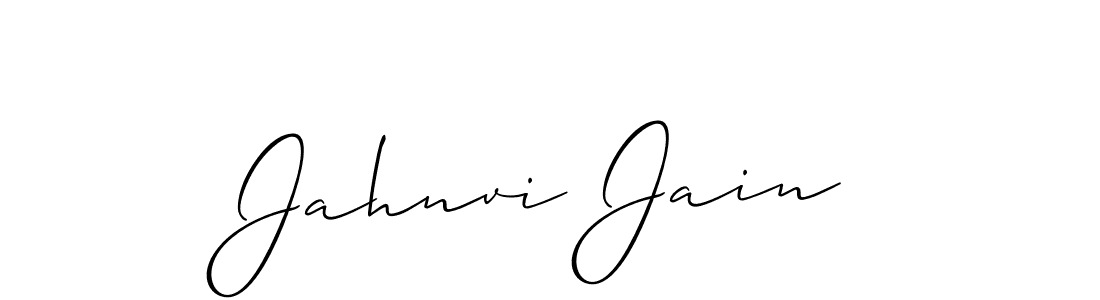 Design your own signature with our free online signature maker. With this signature software, you can create a handwritten (Allison_Script) signature for name Jahnvi Jain. Jahnvi Jain signature style 2 images and pictures png