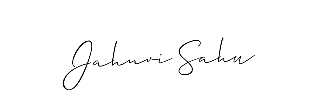 You should practise on your own different ways (Allison_Script) to write your name (Jahnvi Sahu) in signature. don't let someone else do it for you. Jahnvi Sahu signature style 2 images and pictures png