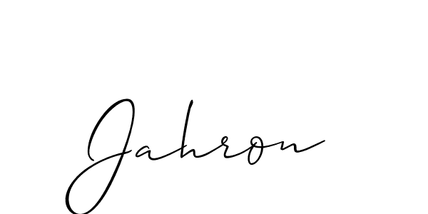 How to make Jahron name signature. Use Allison_Script style for creating short signs online. This is the latest handwritten sign. Jahron signature style 2 images and pictures png