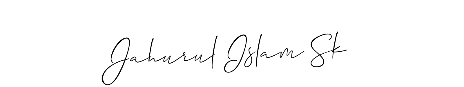 Create a beautiful signature design for name Jahurul Islam Sk. With this signature (Allison_Script) fonts, you can make a handwritten signature for free. Jahurul Islam Sk signature style 2 images and pictures png