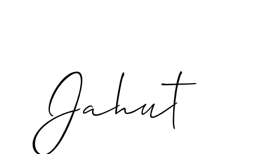 The best way (Allison_Script) to make a short signature is to pick only two or three words in your name. The name Jahut include a total of six letters. For converting this name. Jahut signature style 2 images and pictures png