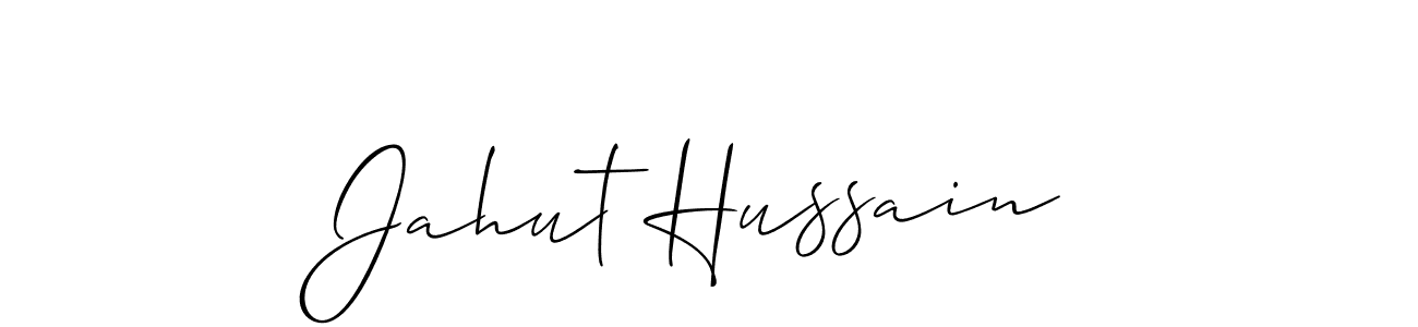 Use a signature maker to create a handwritten signature online. With this signature software, you can design (Allison_Script) your own signature for name Jahut Hussain. Jahut Hussain signature style 2 images and pictures png