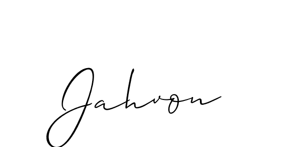 How to make Jahvon signature? Allison_Script is a professional autograph style. Create handwritten signature for Jahvon name. Jahvon signature style 2 images and pictures png