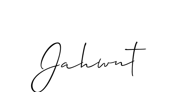 Make a beautiful signature design for name Jahwnt. With this signature (Allison_Script) style, you can create a handwritten signature for free. Jahwnt signature style 2 images and pictures png