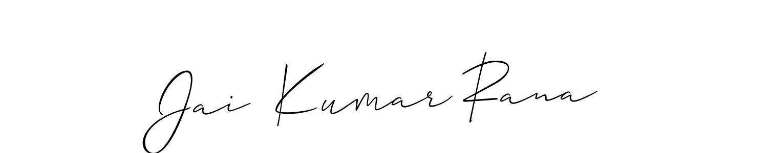 Also You can easily find your signature by using the search form. We will create Jai  Kumar Rana name handwritten signature images for you free of cost using Allison_Script sign style. Jai  Kumar Rana signature style 2 images and pictures png