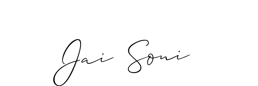 Also we have Jai  Soni name is the best signature style. Create professional handwritten signature collection using Allison_Script autograph style. Jai  Soni signature style 2 images and pictures png