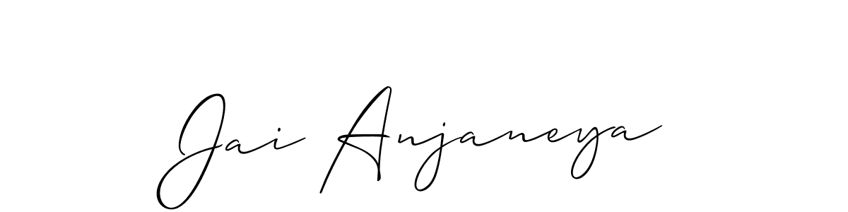 The best way (Allison_Script) to make a short signature is to pick only two or three words in your name. The name Jai Anjaneya include a total of six letters. For converting this name. Jai Anjaneya signature style 2 images and pictures png