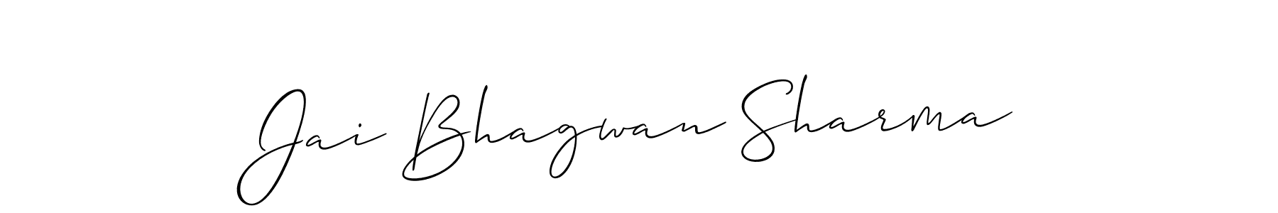 Use a signature maker to create a handwritten signature online. With this signature software, you can design (Allison_Script) your own signature for name Jai Bhagwan Sharma. Jai Bhagwan Sharma signature style 2 images and pictures png