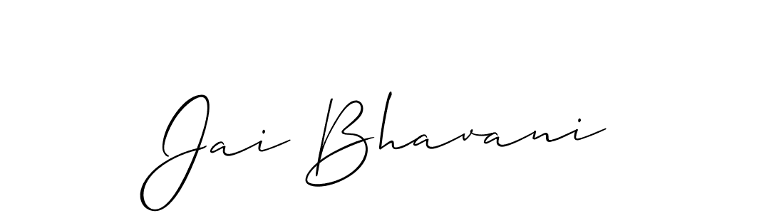 Create a beautiful signature design for name Jai Bhavani. With this signature (Allison_Script) fonts, you can make a handwritten signature for free. Jai Bhavani signature style 2 images and pictures png