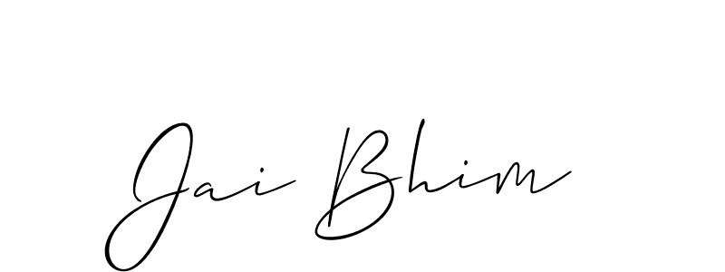 Create a beautiful signature design for name Jai Bhim. With this signature (Allison_Script) fonts, you can make a handwritten signature for free. Jai Bhim signature style 2 images and pictures png