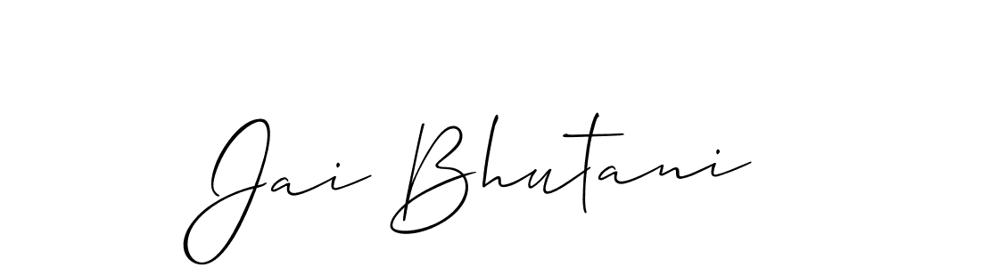 How to Draw Jai Bhutani signature style? Allison_Script is a latest design signature styles for name Jai Bhutani. Jai Bhutani signature style 2 images and pictures png