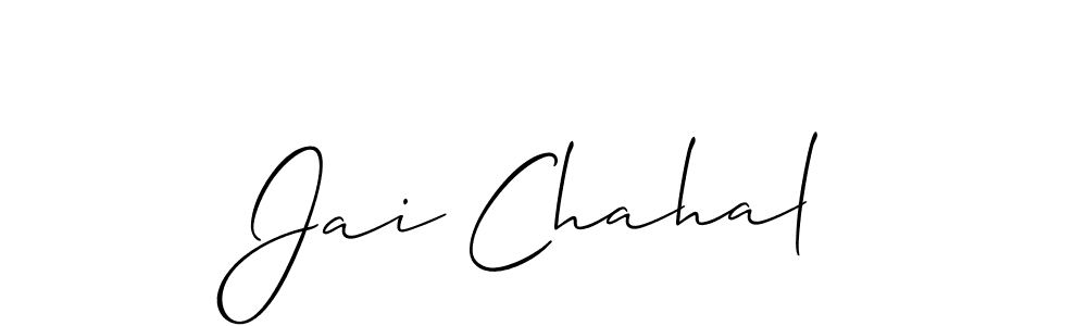 How to make Jai Chahal signature? Allison_Script is a professional autograph style. Create handwritten signature for Jai Chahal name. Jai Chahal signature style 2 images and pictures png