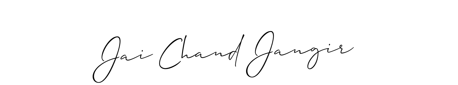 Make a beautiful signature design for name Jai Chand Jangir. With this signature (Allison_Script) style, you can create a handwritten signature for free. Jai Chand Jangir signature style 2 images and pictures png