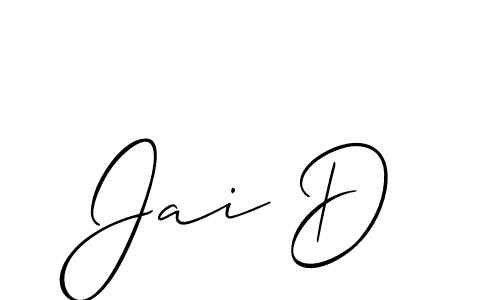 Create a beautiful signature design for name Jai D. With this signature (Allison_Script) fonts, you can make a handwritten signature for free. Jai D signature style 2 images and pictures png