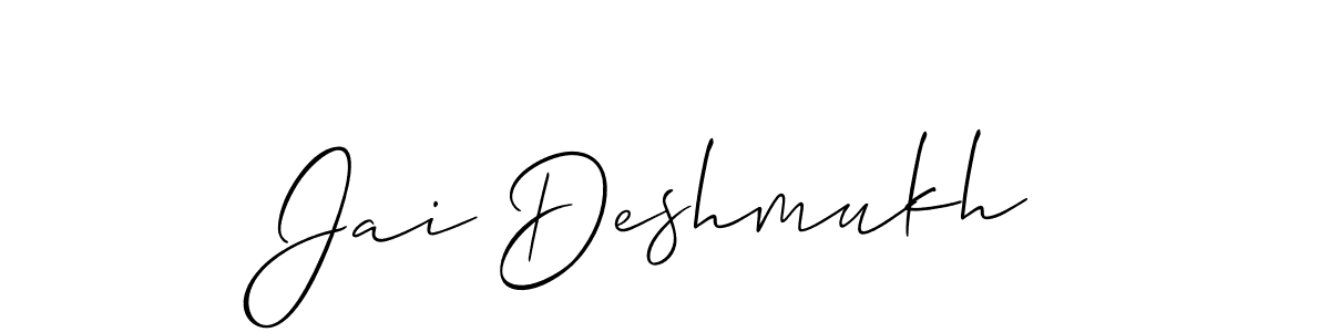 if you are searching for the best signature style for your name Jai Deshmukh. so please give up your signature search. here we have designed multiple signature styles  using Allison_Script. Jai Deshmukh signature style 2 images and pictures png