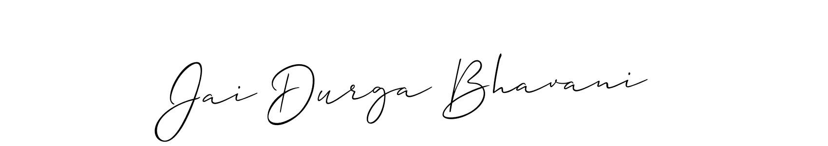 Also we have Jai Durga Bhavani name is the best signature style. Create professional handwritten signature collection using Allison_Script autograph style. Jai Durga Bhavani signature style 2 images and pictures png