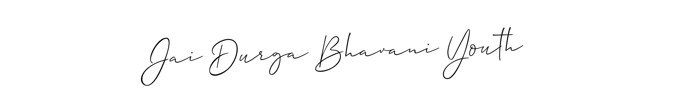 Also we have Jai Durga Bhavani Youth name is the best signature style. Create professional handwritten signature collection using Allison_Script autograph style. Jai Durga Bhavani Youth signature style 2 images and pictures png
