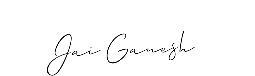 How to make Jai Ganesh signature? Allison_Script is a professional autograph style. Create handwritten signature for Jai Ganesh name. Jai Ganesh signature style 2 images and pictures png