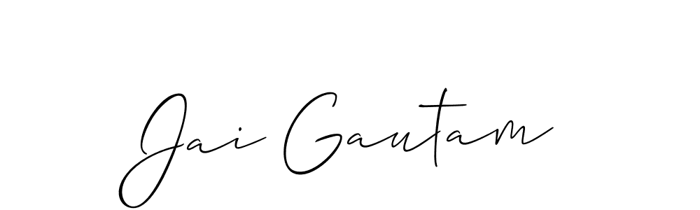Similarly Allison_Script is the best handwritten signature design. Signature creator online .You can use it as an online autograph creator for name Jai Gautam. Jai Gautam signature style 2 images and pictures png