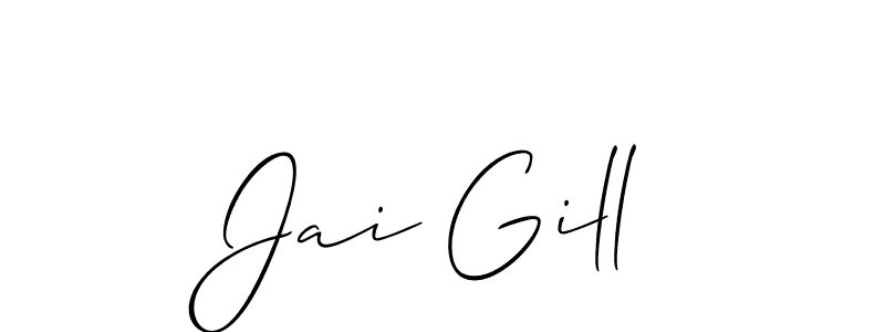 How to make Jai Gill signature? Allison_Script is a professional autograph style. Create handwritten signature for Jai Gill name. Jai Gill signature style 2 images and pictures png