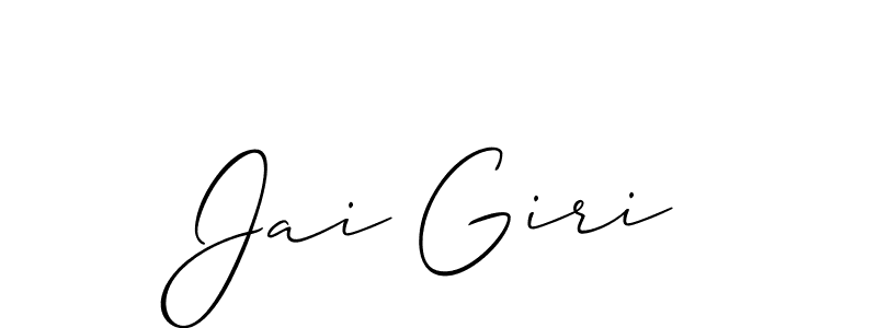 You should practise on your own different ways (Allison_Script) to write your name (Jai Giri) in signature. don't let someone else do it for you. Jai Giri signature style 2 images and pictures png