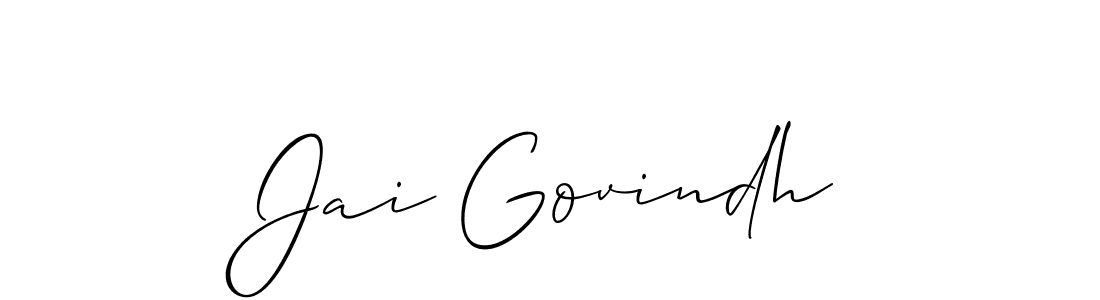 How to Draw Jai Govindh signature style? Allison_Script is a latest design signature styles for name Jai Govindh. Jai Govindh signature style 2 images and pictures png