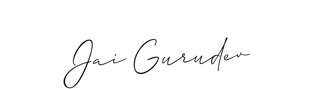 Similarly Allison_Script is the best handwritten signature design. Signature creator online .You can use it as an online autograph creator for name Jai Gurudev. Jai Gurudev signature style 2 images and pictures png