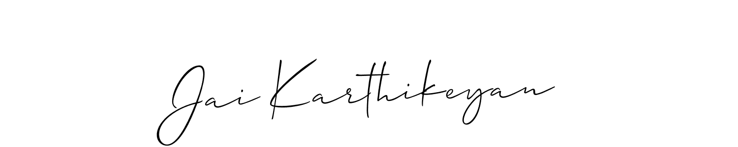 How to make Jai Karthikeyan signature? Allison_Script is a professional autograph style. Create handwritten signature for Jai Karthikeyan name. Jai Karthikeyan signature style 2 images and pictures png