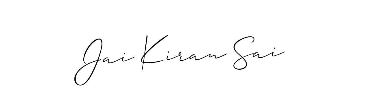 Design your own signature with our free online signature maker. With this signature software, you can create a handwritten (Allison_Script) signature for name Jai Kiran Sai. Jai Kiran Sai signature style 2 images and pictures png