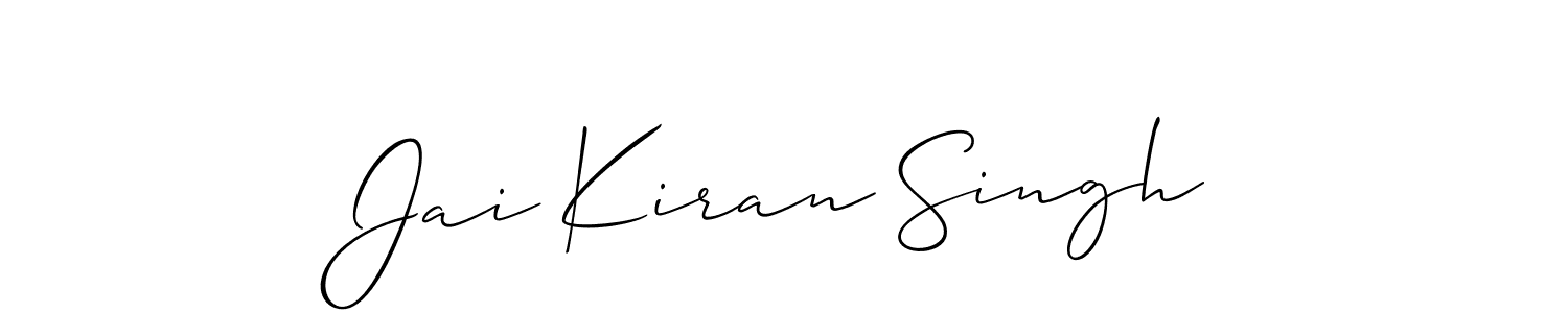 Also You can easily find your signature by using the search form. We will create Jai Kiran Singh name handwritten signature images for you free of cost using Allison_Script sign style. Jai Kiran Singh signature style 2 images and pictures png