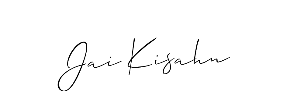 How to make Jai Kisahn name signature. Use Allison_Script style for creating short signs online. This is the latest handwritten sign. Jai Kisahn signature style 2 images and pictures png
