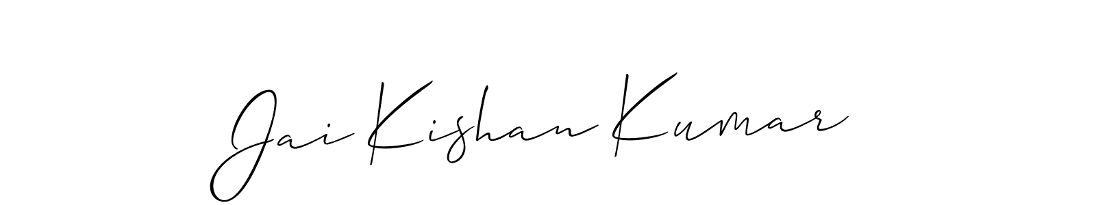 How to Draw Jai Kishan Kumar signature style? Allison_Script is a latest design signature styles for name Jai Kishan Kumar. Jai Kishan Kumar signature style 2 images and pictures png