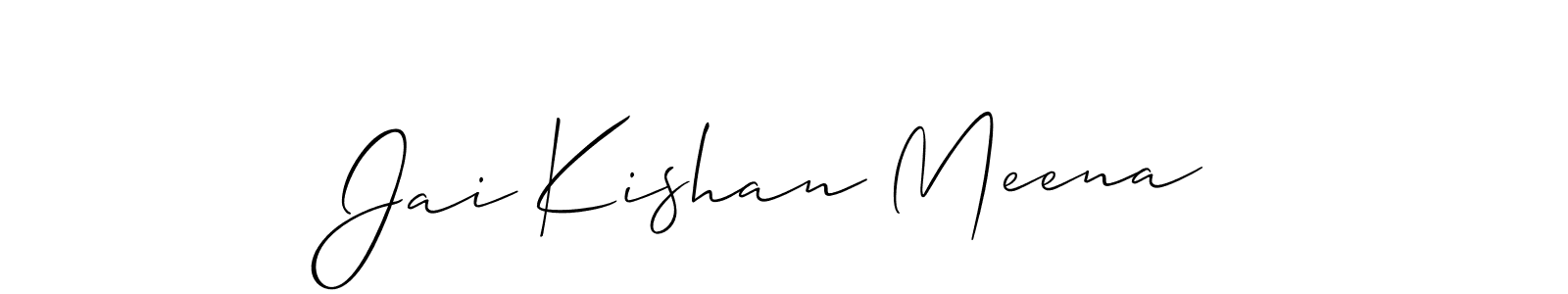 The best way (Allison_Script) to make a short signature is to pick only two or three words in your name. The name Jai Kishan Meena include a total of six letters. For converting this name. Jai Kishan Meena signature style 2 images and pictures png