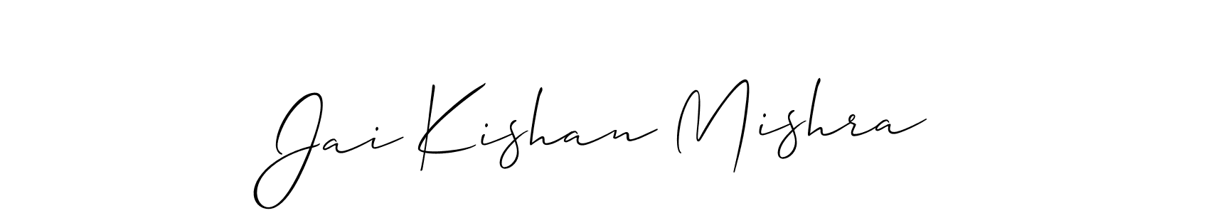 Make a beautiful signature design for name Jai Kishan Mishra. With this signature (Allison_Script) style, you can create a handwritten signature for free. Jai Kishan Mishra signature style 2 images and pictures png