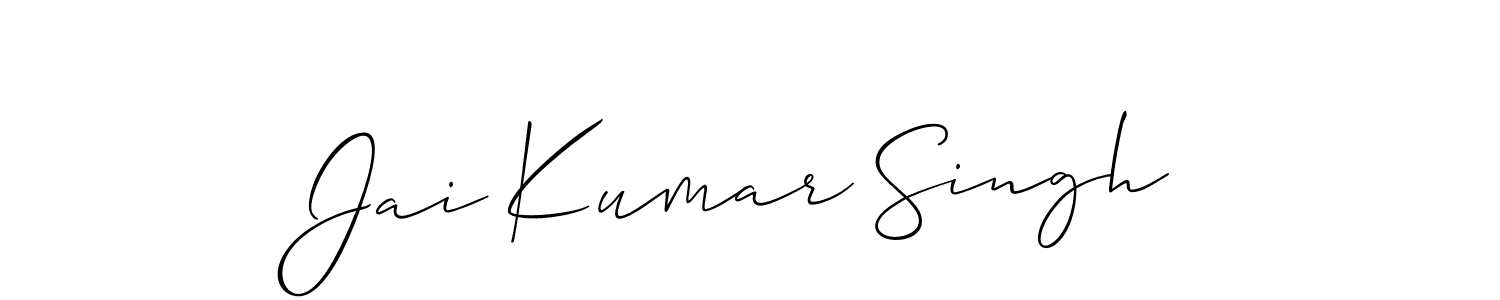 Create a beautiful signature design for name Jai Kumar Singh. With this signature (Allison_Script) fonts, you can make a handwritten signature for free. Jai Kumar Singh signature style 2 images and pictures png
