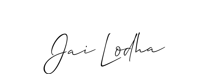 Create a beautiful signature design for name Jai Lodha. With this signature (Allison_Script) fonts, you can make a handwritten signature for free. Jai Lodha signature style 2 images and pictures png