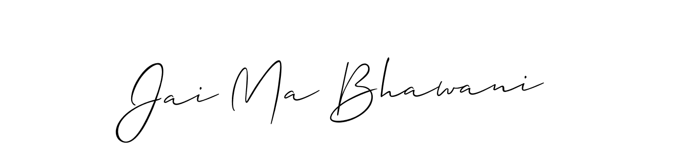 Create a beautiful signature design for name Jai Ma Bhawani. With this signature (Allison_Script) fonts, you can make a handwritten signature for free. Jai Ma Bhawani signature style 2 images and pictures png