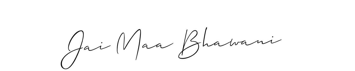 How to Draw Jai Maa Bhawani signature style? Allison_Script is a latest design signature styles for name Jai Maa Bhawani. Jai Maa Bhawani signature style 2 images and pictures png