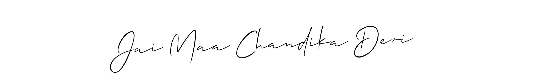 Design your own signature with our free online signature maker. With this signature software, you can create a handwritten (Allison_Script) signature for name Jai Maa Chandika Devi. Jai Maa Chandika Devi signature style 2 images and pictures png