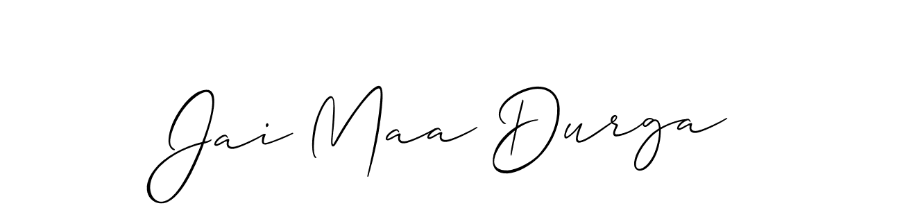 Allison_Script is a professional signature style that is perfect for those who want to add a touch of class to their signature. It is also a great choice for those who want to make their signature more unique. Get Jai Maa Durga name to fancy signature for free. Jai Maa Durga signature style 2 images and pictures png