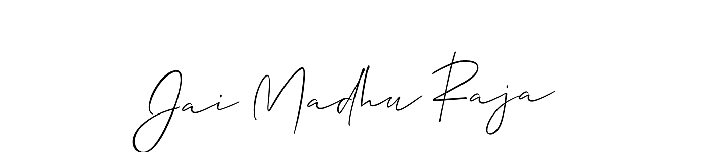 Also we have Jai Madhu Raja name is the best signature style. Create professional handwritten signature collection using Allison_Script autograph style. Jai Madhu Raja signature style 2 images and pictures png