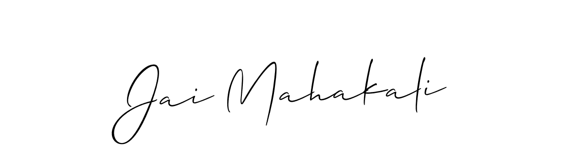 Design your own signature with our free online signature maker. With this signature software, you can create a handwritten (Allison_Script) signature for name Jai Mahakali. Jai Mahakali signature style 2 images and pictures png