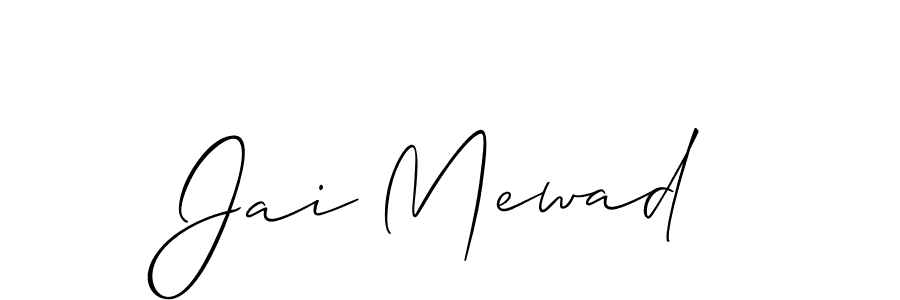 Create a beautiful signature design for name Jai Mewad. With this signature (Allison_Script) fonts, you can make a handwritten signature for free. Jai Mewad signature style 2 images and pictures png