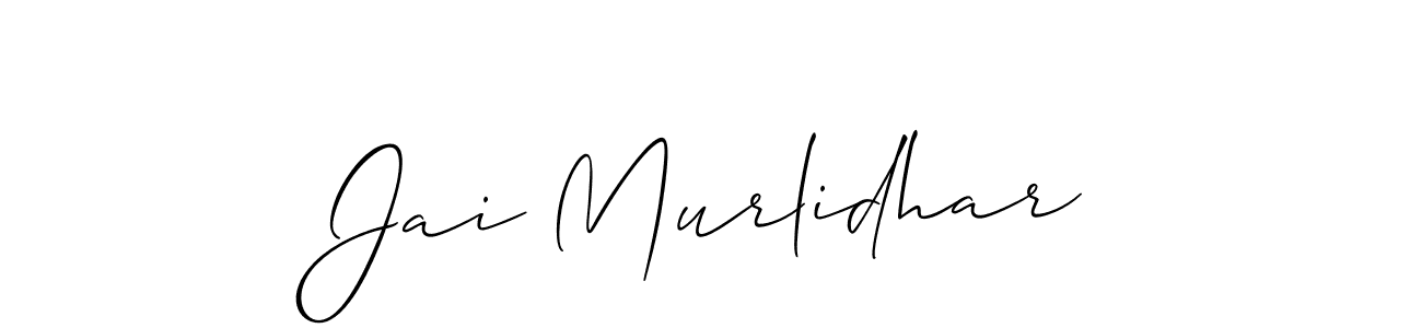 Also You can easily find your signature by using the search form. We will create Jai Murlidhar name handwritten signature images for you free of cost using Allison_Script sign style. Jai Murlidhar signature style 2 images and pictures png