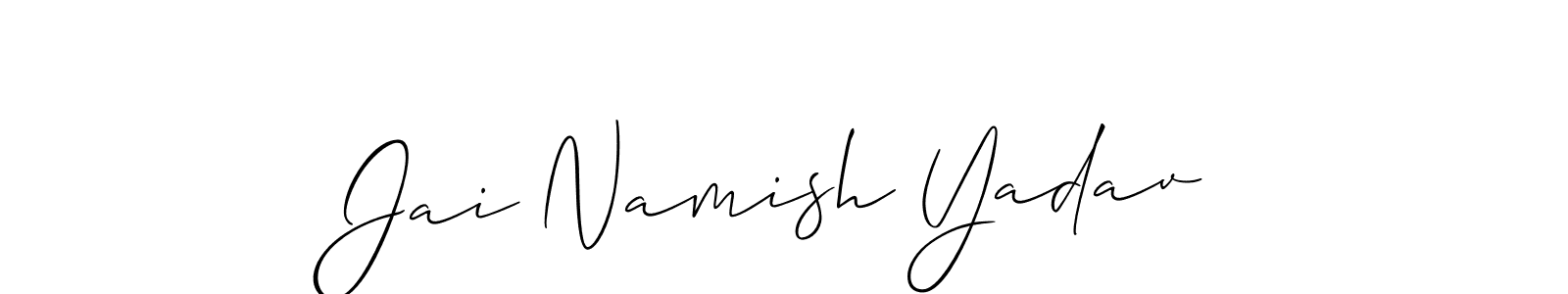 See photos of Jai Namish Yadav official signature by Spectra . Check more albums & portfolios. Read reviews & check more about Allison_Script font. Jai Namish Yadav signature style 2 images and pictures png