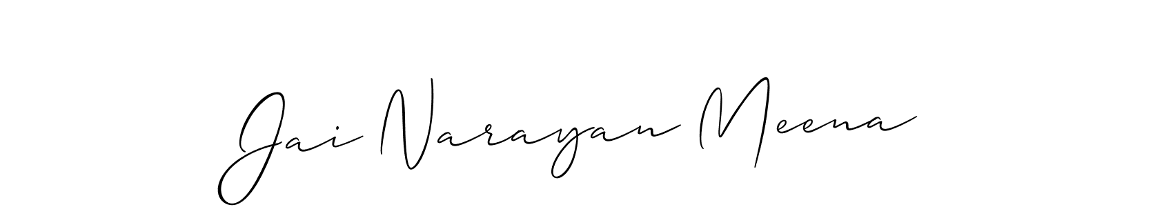 How to make Jai Narayan Meena signature? Allison_Script is a professional autograph style. Create handwritten signature for Jai Narayan Meena name. Jai Narayan Meena signature style 2 images and pictures png