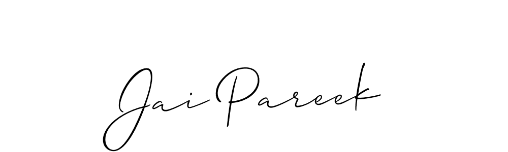 It looks lik you need a new signature style for name Jai Pareek. Design unique handwritten (Allison_Script) signature with our free signature maker in just a few clicks. Jai Pareek signature style 2 images and pictures png