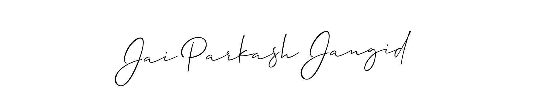 How to Draw Jai Parkash Jangid signature style? Allison_Script is a latest design signature styles for name Jai Parkash Jangid. Jai Parkash Jangid signature style 2 images and pictures png