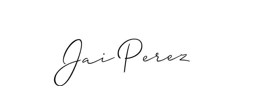Use a signature maker to create a handwritten signature online. With this signature software, you can design (Allison_Script) your own signature for name Jai Perez. Jai Perez signature style 2 images and pictures png