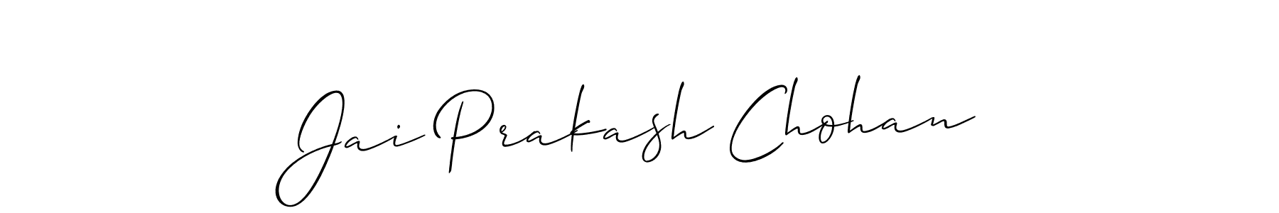 How to make Jai Prakash Chohan name signature. Use Allison_Script style for creating short signs online. This is the latest handwritten sign. Jai Prakash Chohan signature style 2 images and pictures png
